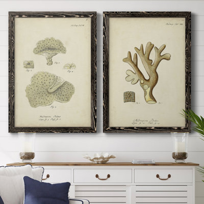 Toile encadrée écrue corail IPremium - prête à être accrochée