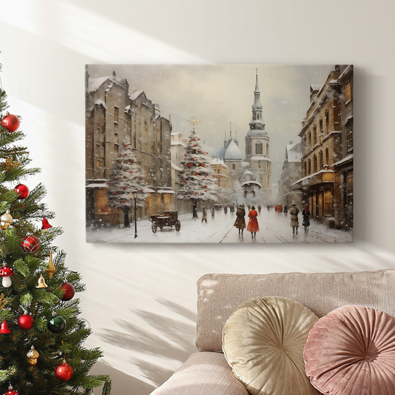 Christmas Holiday Arts - Toile tendue avec châssis, H 16 po x l 24 po