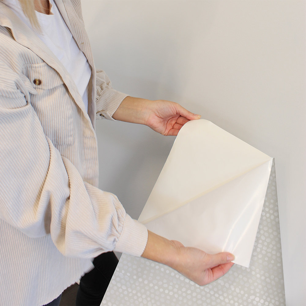 Jacques Self-Adhesive Wallpaper Roll, Pearl Gray