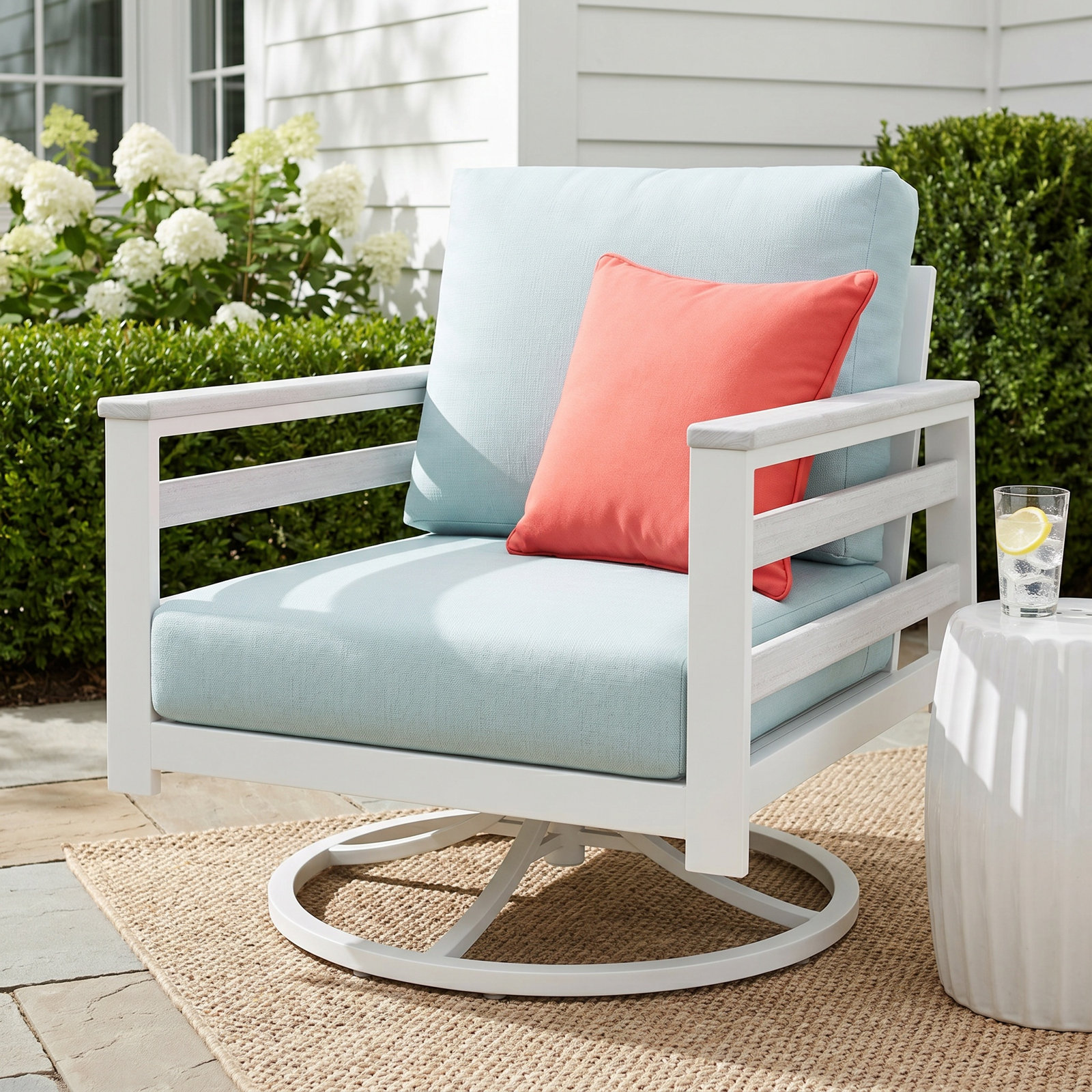 Townsend Sunbrella® Patio Lounge Chair, Canvas Navy