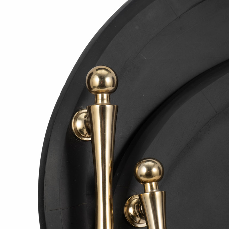 2 plateaux en bois Kaylisa, Noir
