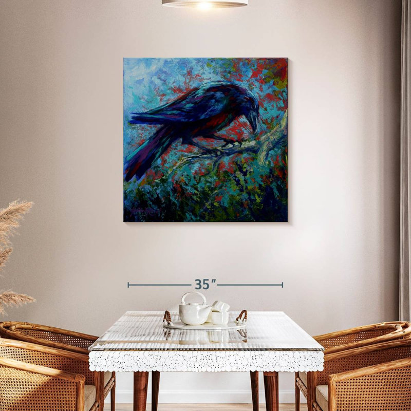 Crowle Raven, 36" H x 36" W