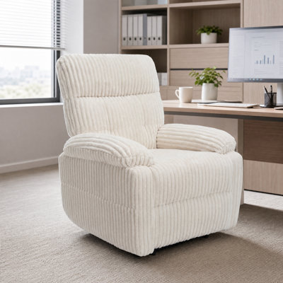 Fauteuil inclinable électrique avec gravité zéro, canapé inclinable électrique recouvert de velours côtelé, fauteuil d'appoint moderne et confortable pour la chambre à coucher du salon