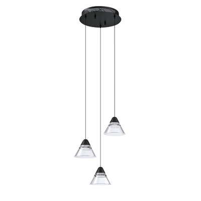 Luminaire suspendu 3 lumières DEL Zaraan