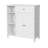 Freestanding Storage Cabinet with Drawer, 3 Open Compartments, Adjustable Shelves
