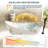 CASAINC 73"x 31" Freestanding Solid Surface Soaking Bathtub,Moon-Shaped with Marble Look