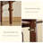 Retro Nut-Brown Solid Wood China Cabinet