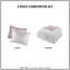 Ensemble de 2 mini édredons en fausse fourrure à poils longs pour lit simple / simple TG rose / blanc-117539032-117539034