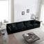 Grand traitement modulaire en U en forme de U en tissu d'ameublement modulaire en chenille