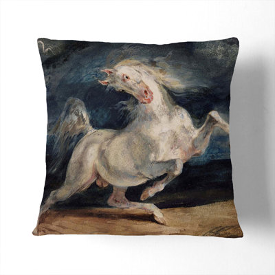 Frightened Horse Square Throw Cushion