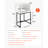 25 in Bar Stool Counter Height Barstool Backrest Kitchen Chair