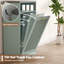 Armoire à poubelle basculante cannelée de 13 gallons avec tablette - Verte-130194912-132784061