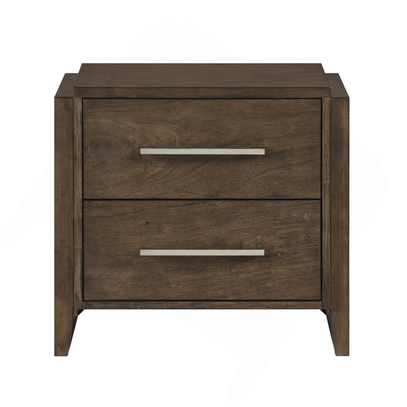 Table de chevet en bois d'hévéa 1 pièce