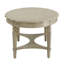Table basse en bois blanc antique avec tablette de rangement | Idée de cadeau
