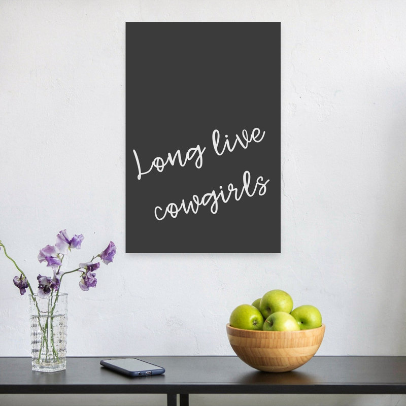 Long Live Cowgirls Bold Abstract Contemporary Wall Art Print 1 Piece Wrapped Canvas Wall Art, 60.96cm H x 40.64cm W