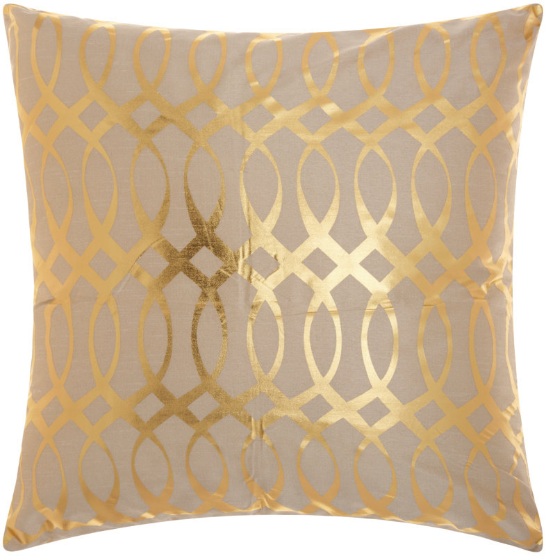  Throw Pillow, Beige/Gold