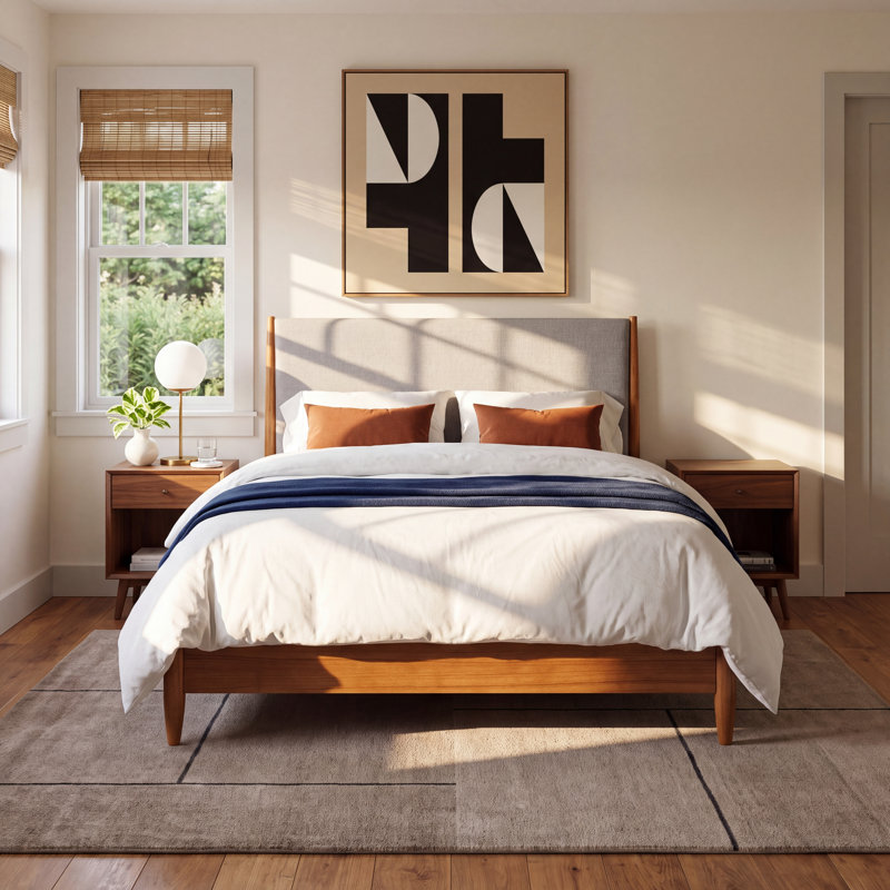 Williams Upholstered Panel Bed, Queen