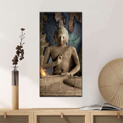Ancient Stone Buddha Canvas Print