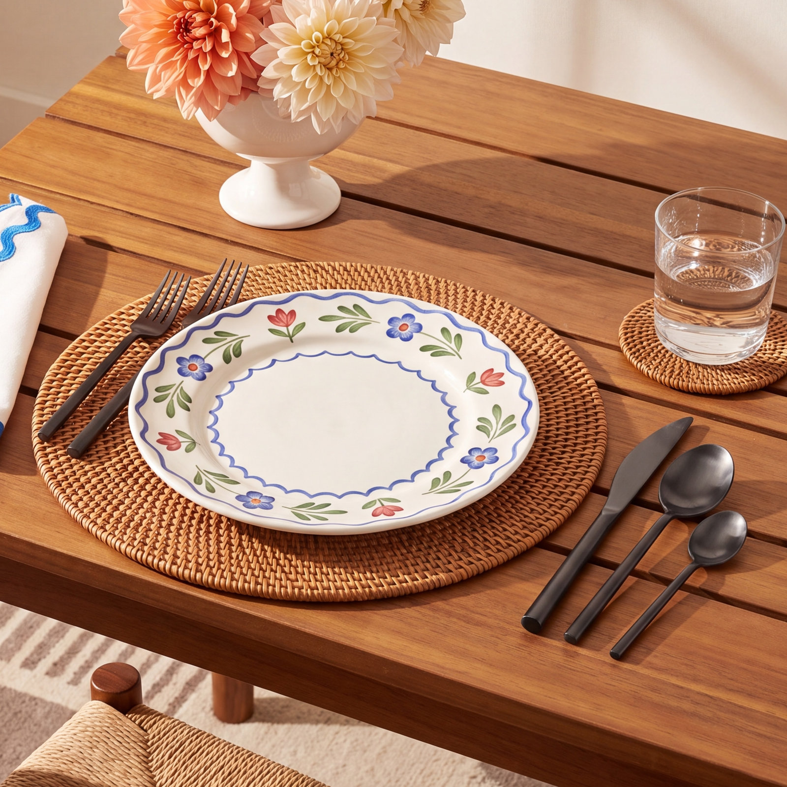 Linea Flatware Set - Service for 1, Ice Black Gold
