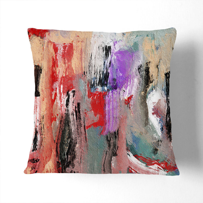 Abstract Square Throw Cushion, Stone, 40 x 40 cm