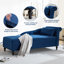 Méridienne surdimensionnée rembourrée en velours avec rangement caché L 74 po Maci-1778739585-1778739588