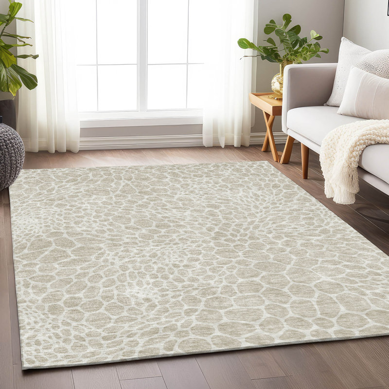 Colwart Flatweave Geometric Indoor / Outdoor Rug, Rectangle 2'6" x 3'10"