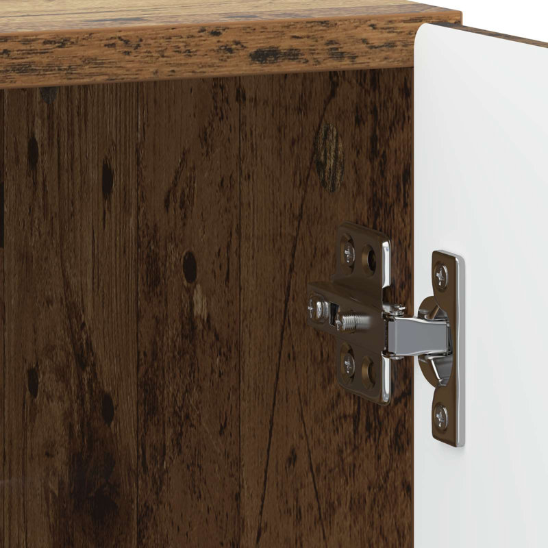 43cm W Manufactured Wood Bedside Table, Old Wood