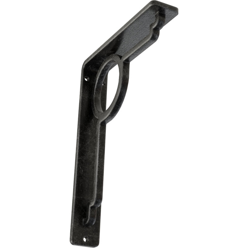 Support en fer forgé Maria, Argent antique, H 8 po x l 1,5 po x P 5,5 po
