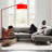 Stretch Arc Floor Lamp - 87", Step Switch, Rectangular marble base-121425482