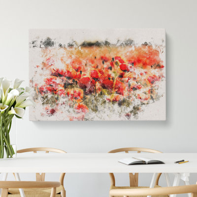 Field Of Poppies Vol.1 - Wrapped Canvas Painting