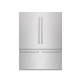 ZLINE 60 in. Built-In Refrigerator in White Matte with Graphite Gray Interior