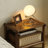 1-Light Small Table Lamp For Bedroom Brushed Bress Metal Bedside Lamp White Lamp Plug In Globe Table Lamp