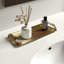 Plateau de meuble-lavabo rectangulaire en marbre émaillé de la collection Rose avec revêtement en laiton et design élégant