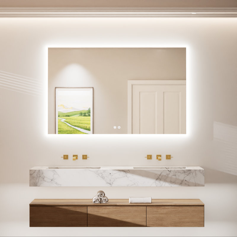 Armadale Backlit LED Anti-Fog Bathroom Mirror, 30" x 48"