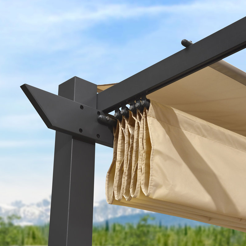 4m x 3m Aluminium Pergola, Beige
