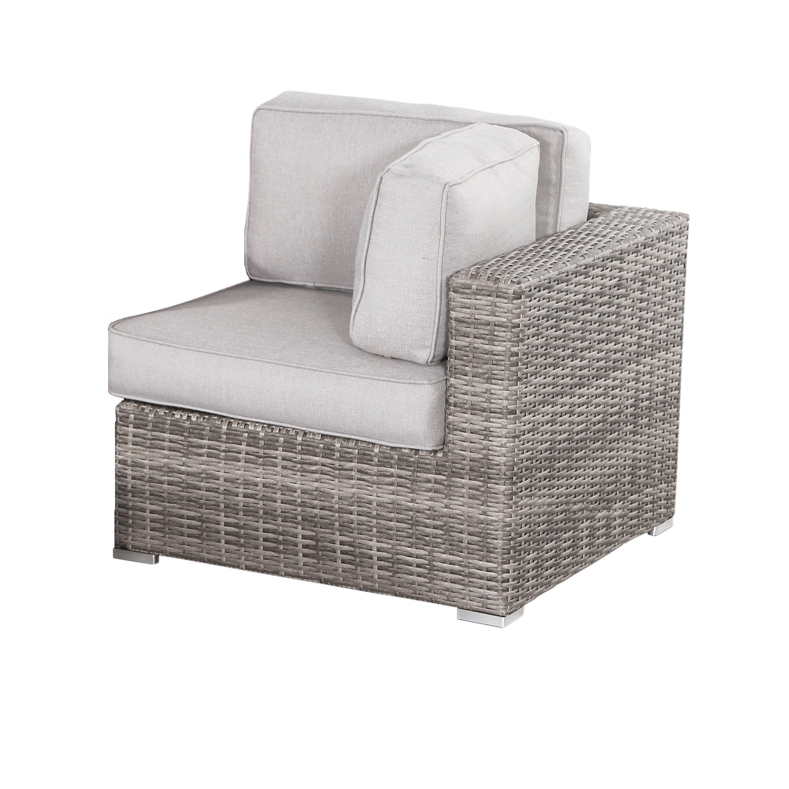 Minnesota 130" Patio Sectional, Mixed Gray