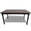 Table de salle à manger rectangulaire de 150 cm (59 pouces) en placage gris vieilli, style rustique transitionnel, 6 couverts, quatre pieds, montage facile.