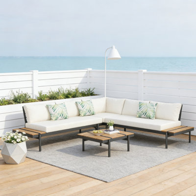 Ensemble de canapé modulaire 5 places avec coussins