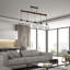 Dewart 5 - Light Black/Brown Geometric Pendant