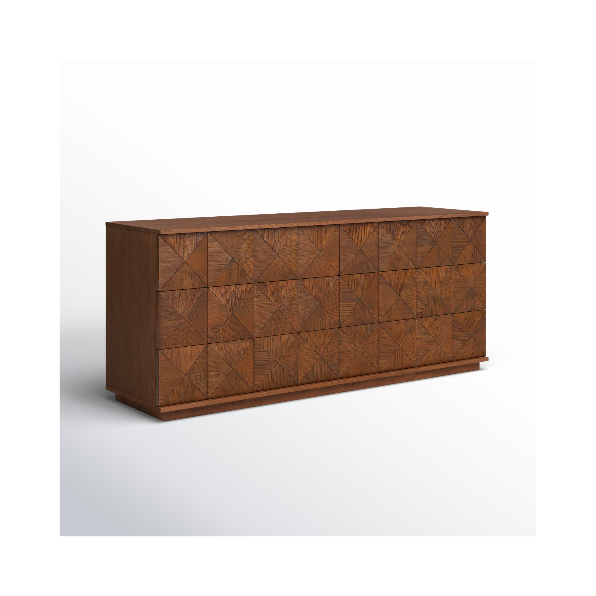 Iriye 63" W 6-Drawer Double Dresser , Walnut