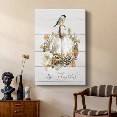 Be Thankful Bird -Custom Wrapped Gallery Cavas