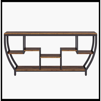 Console industrielle, canapé d'entrée 70,9 "avec tablettes