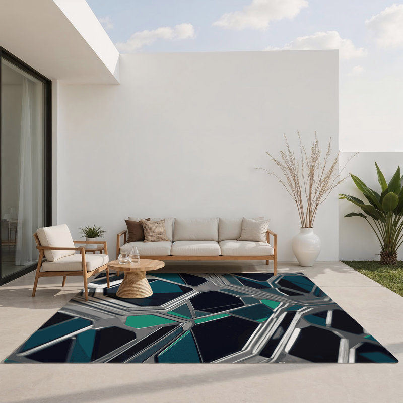 Radiant Orbit Indoor And Outdoor Area Rug, Rectangle 2' x 3'