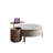 Small Round Side Table And Big Round Coffee Table With Drawers
