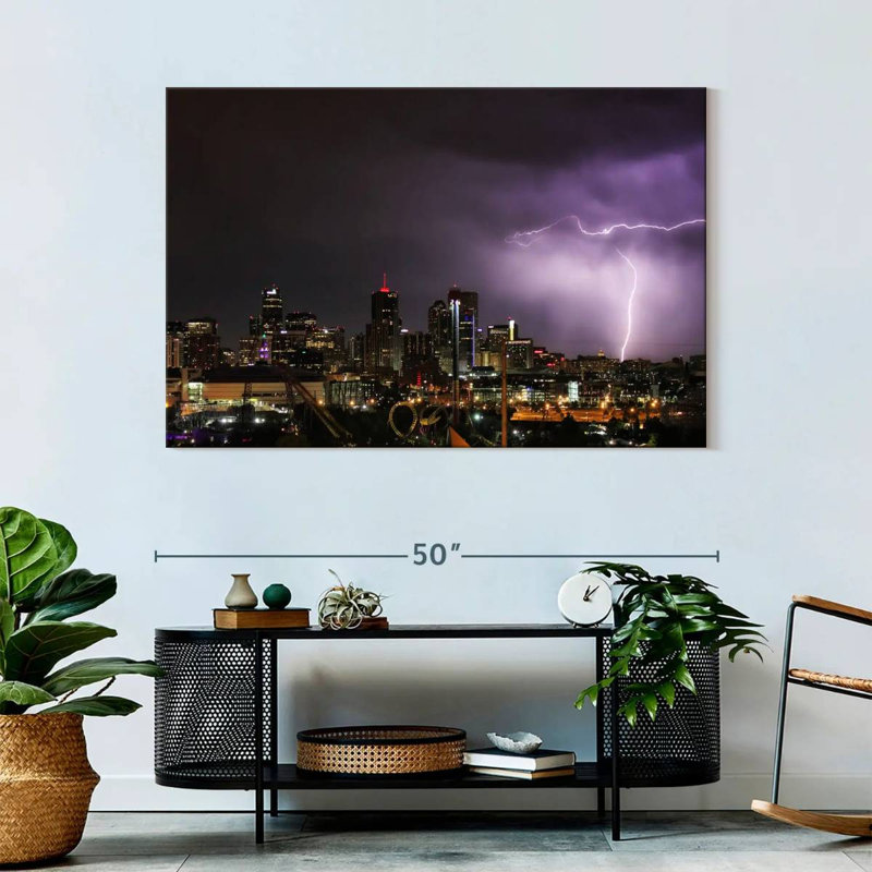 Kavia Lightning Over Denver, 32" H x 48" W