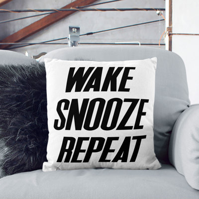 Wake Snooze Repeat Scatter Cushion