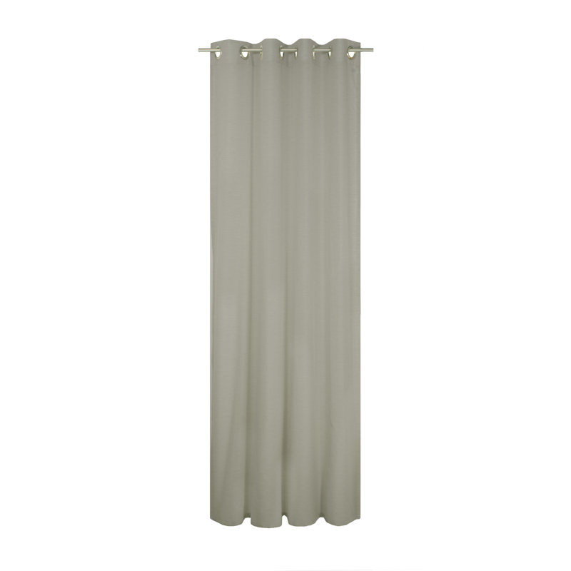 Peck Eyelet Room Darkening Single Curtain, 142cm Width x 150cm Drop, Grey