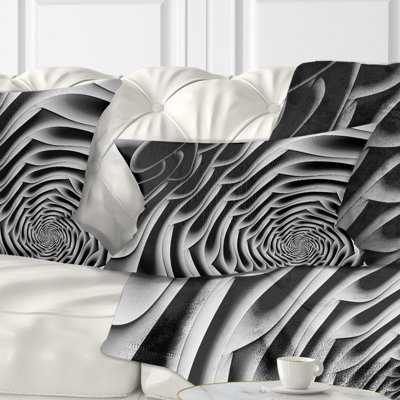 Flower Shaped Fractal Art - Abstract Printed Pillow