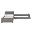 Lit plateforme simple en L avec lit gigogne, tiroir et bureau-79252897