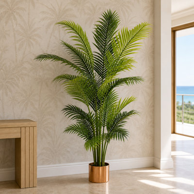 180cm Faux Palm Tree in Metal Pot